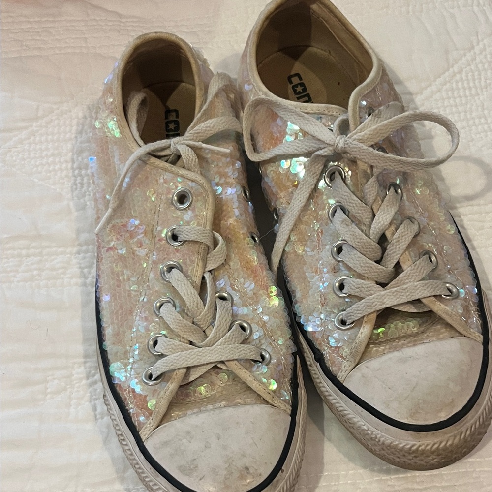 Converse White Canvas Sneakers